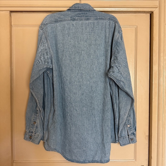 Rare 1993 Vintage RRL Ralph Lauren 3 Star Denim Work Shirt Men’s XL - Picture 2 of 7